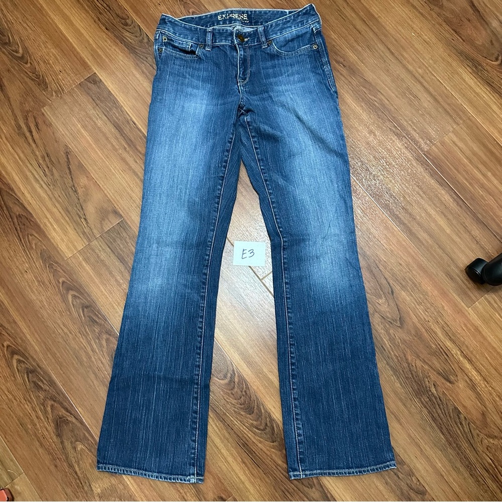 Express Women's Flare Blue Jeans